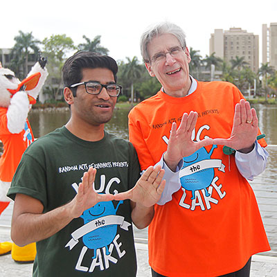 President Julio Frenk at the Hug the Lake event in Spring 2015