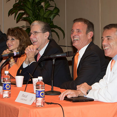 President Julio Frenk during a visit to the Miller School of Medicine campus